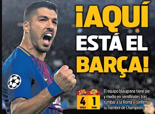 El Barça golea a la Roma en el Camp Nou, el mundo a los pies de CR7 | Las Portadas
