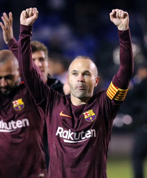 Barcelona Campeón Liga Española 2018 la Liga Santander despedida iniesta