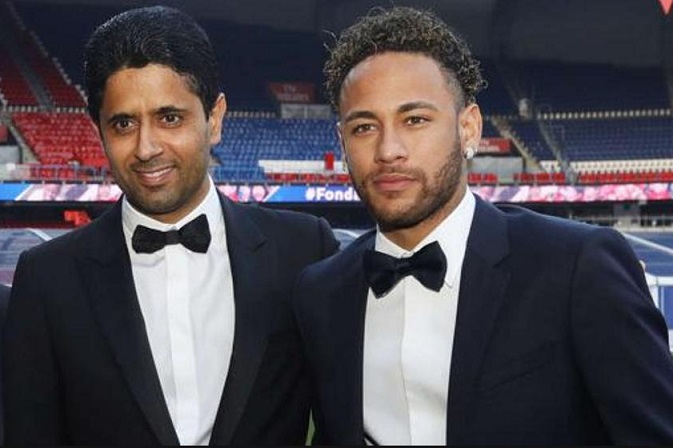 Neymar con el Jeque