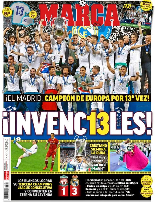 Portada Marca Real Madrid Campeón Champions 2018
