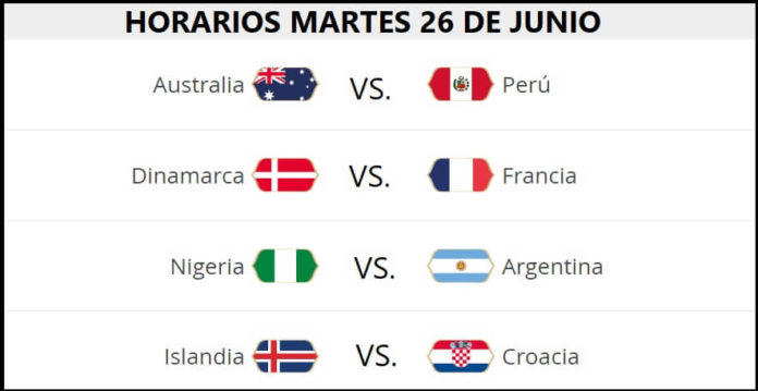 Partidos Martes 26 Junio Mundial Rusia Partidos Martes 26 Junio Mundial Rusia
