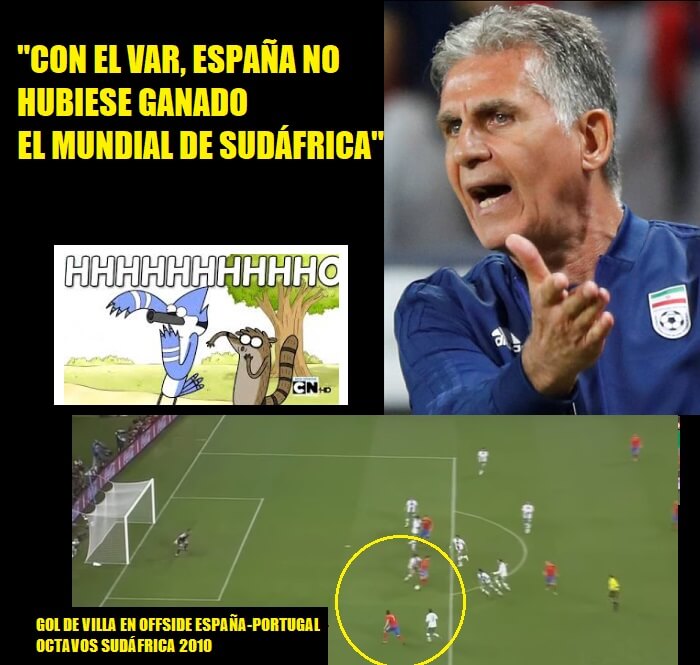 memes iran españa mundial rusia 2018 queiroz var