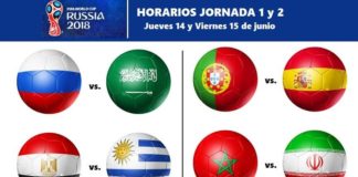 Horarios Mundial Rusia 2018 | Partidos 14 y 15 de junio. Dónde verlo por TV Horarios Mundial Rusia 2018 Fecha 1 y 2