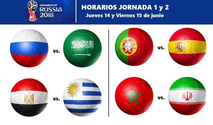 Horarios Mundial Rusia 2018 Fecha 1 y 2