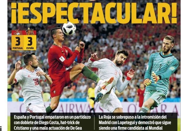 Cristiano amarga el debut de España Cristiano amarga el debut de España