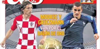 Modric y Griezmann van por el Balón de Oro | Las Portadas Modric y Griezmann van por el Balón de Oro