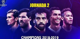Partidos Jornada 2 Champions League 2018-2019 | Horarios y TV Partidos Jornada 2 Champions 2018