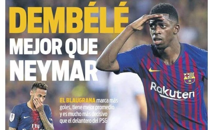 Dembélé mejor que Neymar