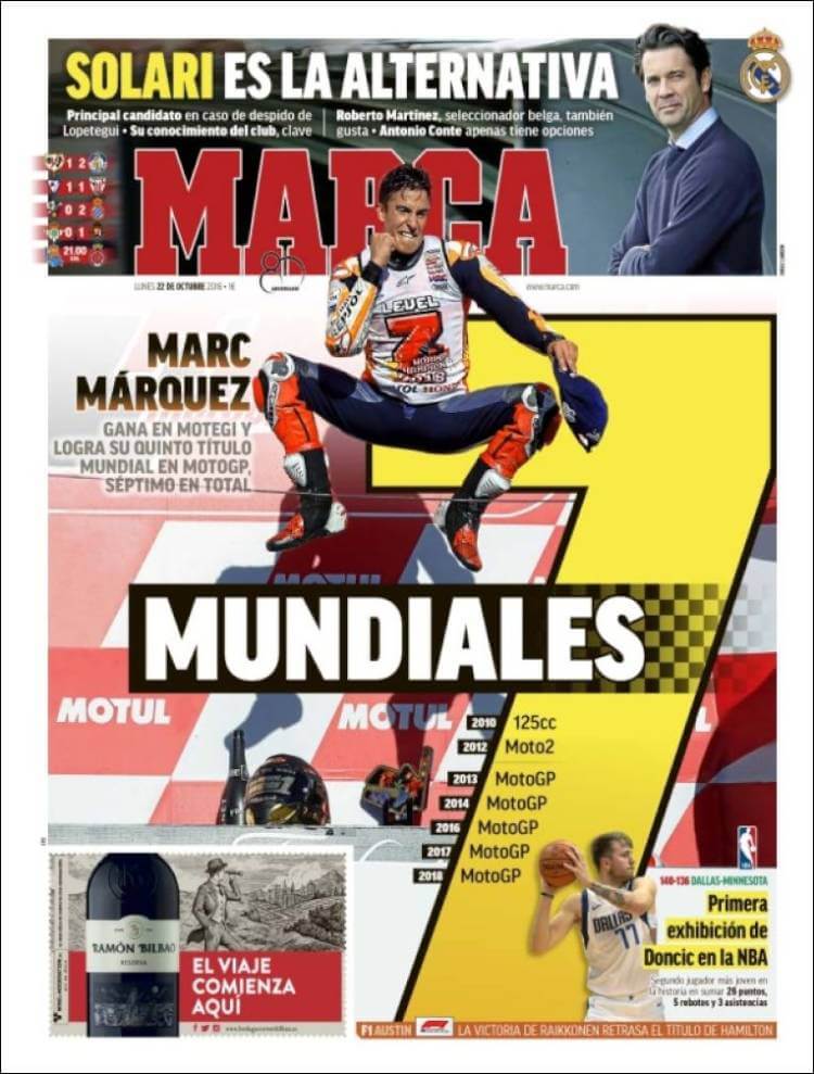Portada Marca 22/10/2018 Portada Marca 22/10/2018