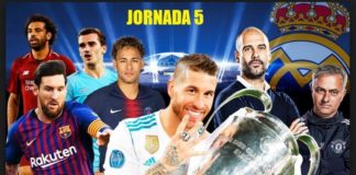 Partidos Jornada 5 Champions League 2018-2019 | Horarios y TV Partidos Jornada 5 Champions 2018