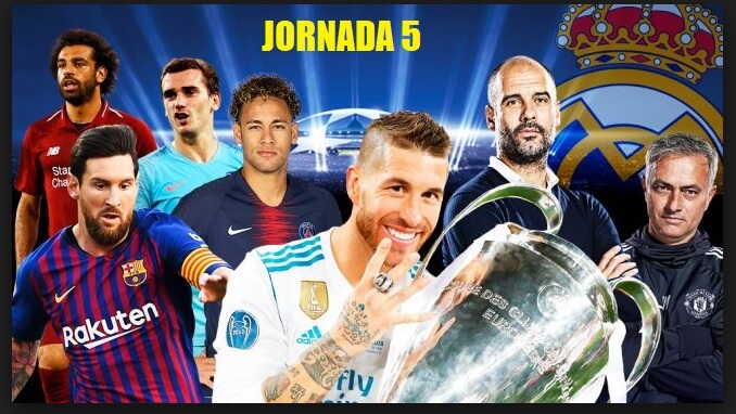 Partidos Jornada 5 Champions 2018 Partidos Jornada 5 Champions 2018