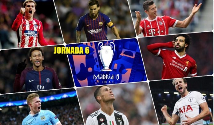 Partidos Jornada 6 Champions 2018 Partidos Jornada 6 Champions 2018