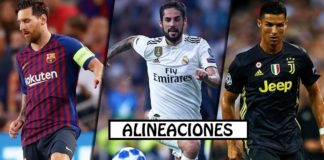 Alineaciones Jornada 4 Champions League 2018-19 Alineaciones Jornada 4 Champions 2018