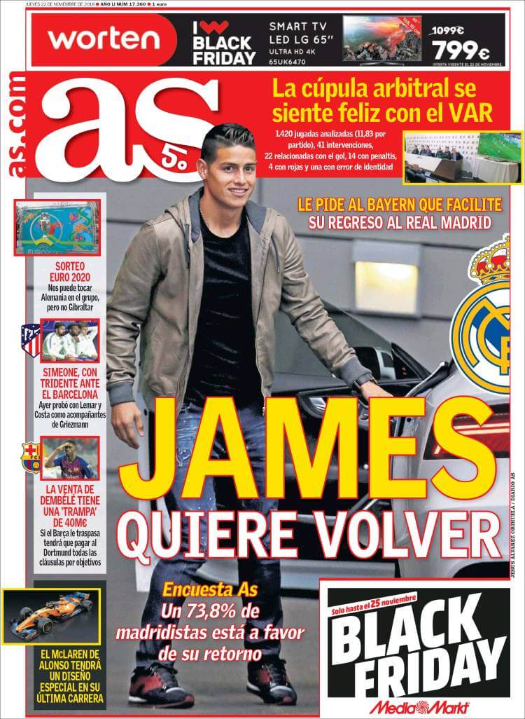 Portada as 22/11/2018