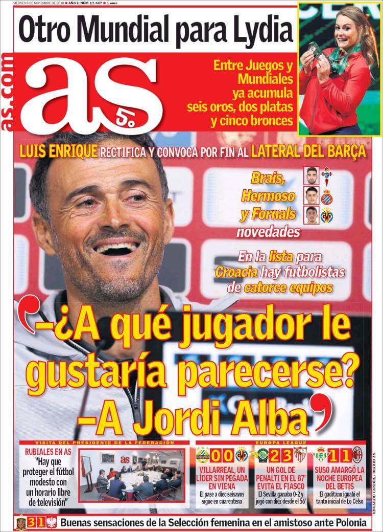 Portada as 9/11/2018