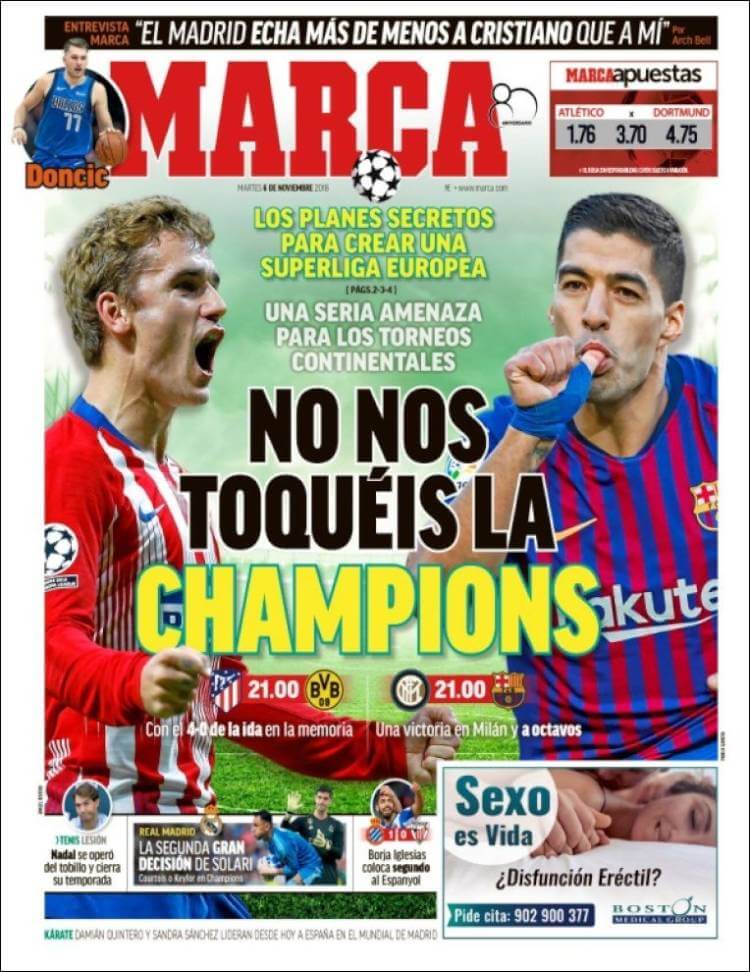 Portada Marca 6/11/2018 Portada Marca 6/11/2018