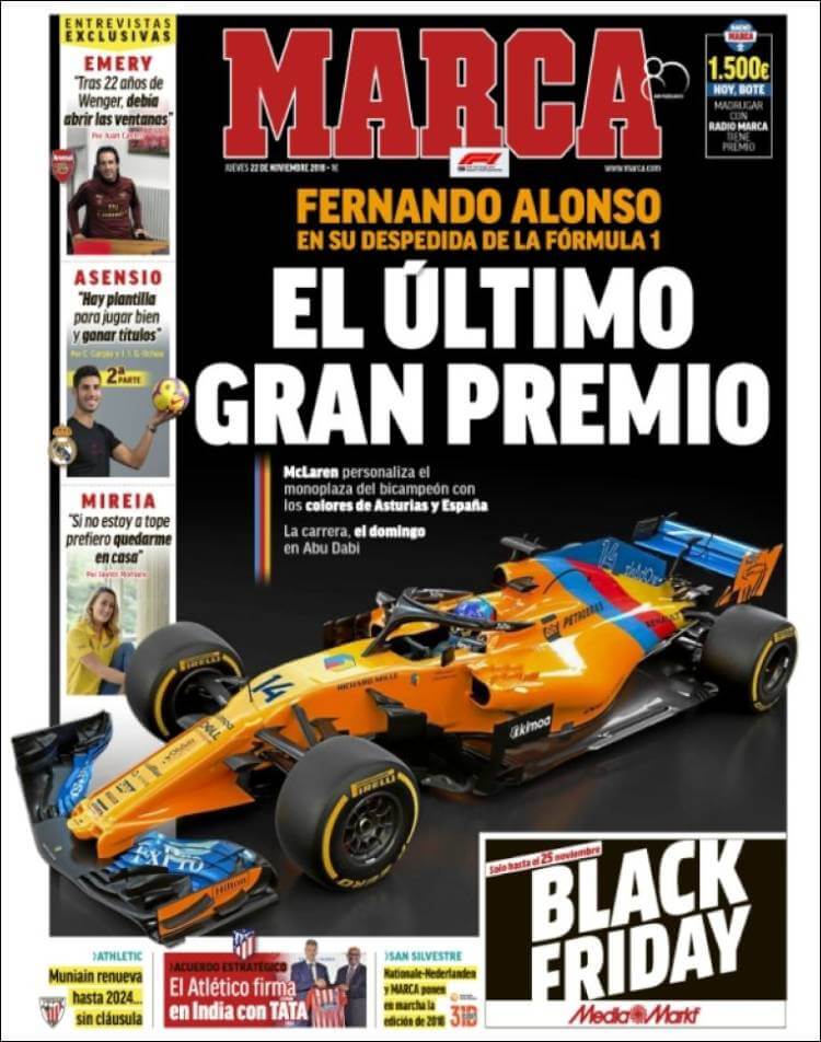 Portada Marca 22/11/2018 Portada Marca 22/11/2018