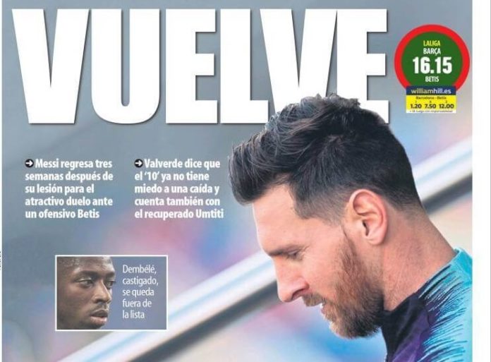 Portadas Deportivas 11/11/2018 Portadas Deportivas 11/11/2018