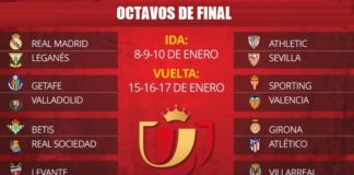 Octavos Copa del Rey 2019 | Partidos, Horarios y TV Octavos Copa del Rey 2019 ida