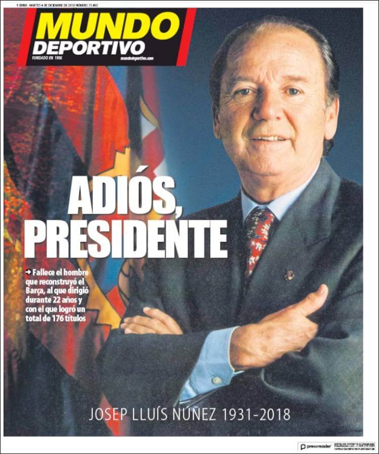 Portada Mundo Deportivo 4/12/2018 Portada Mundo Deportivo 4/12/2018