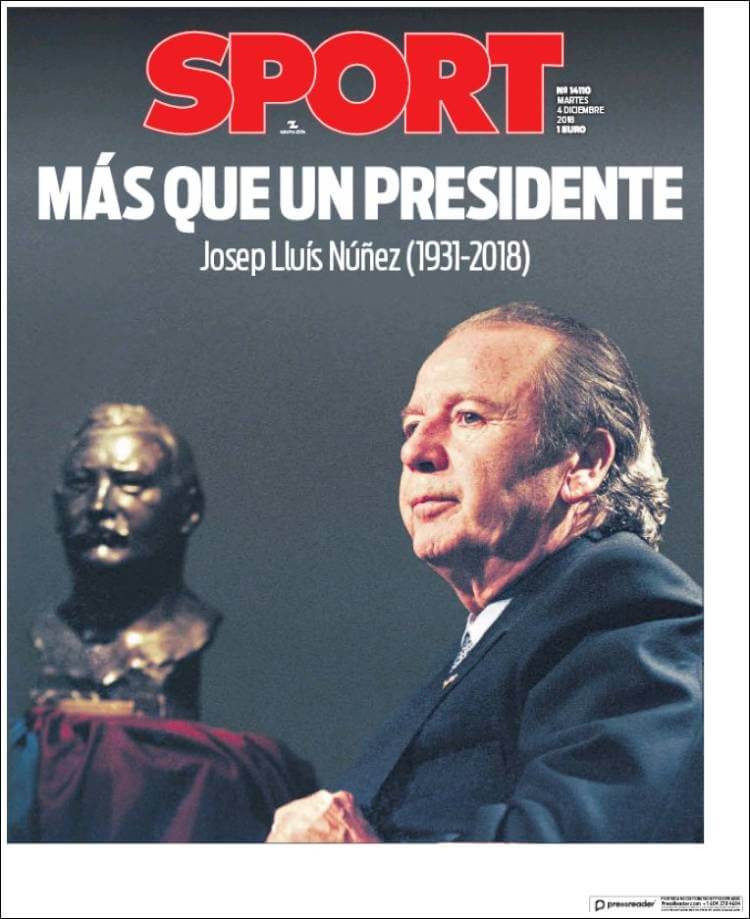 Portada Sport 4/12/2018 Portada Sport 4/12/2018