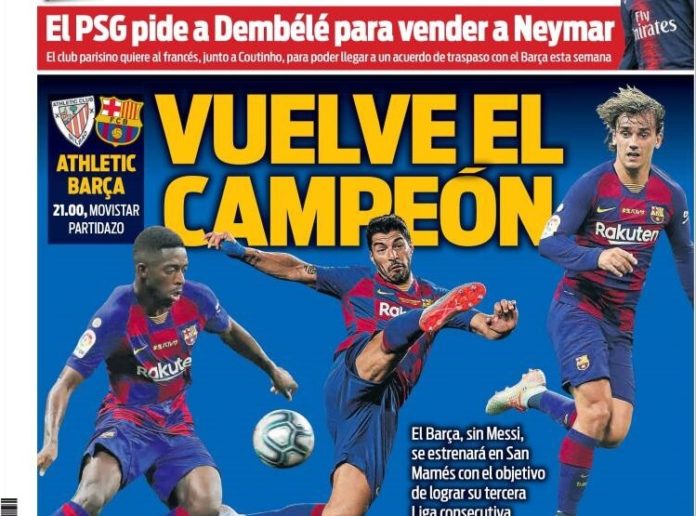 Portadas Deportivas 16/08/2019