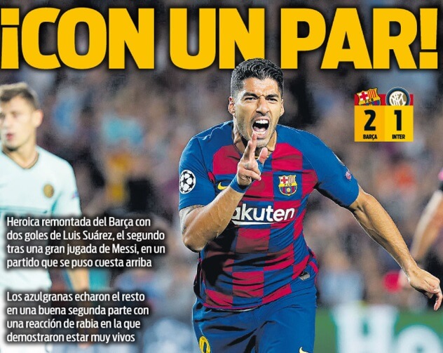 Portadas Deportivas 3/10/2019 Portadas Deportivas 3/10/2019