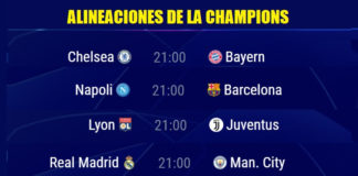 Alineaciones Octavos Champions League 2020 Alineaciones Octavos Champions League 2020