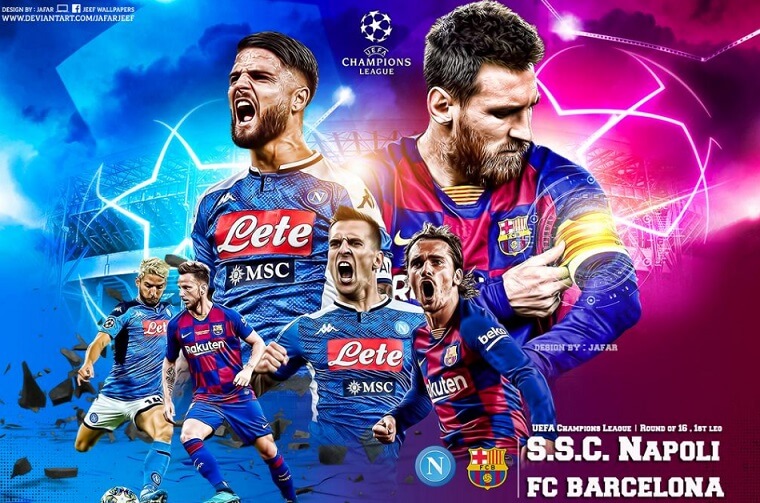 Alineación Napoli-Barcelona Octavos Champions 2020