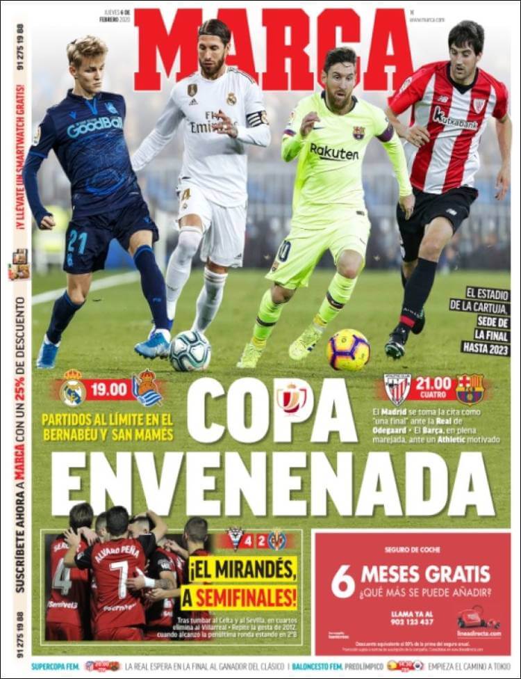Portada diario Marca 6 de febrero de 2020 Portada diario Marca 6 de febrero de 2020
