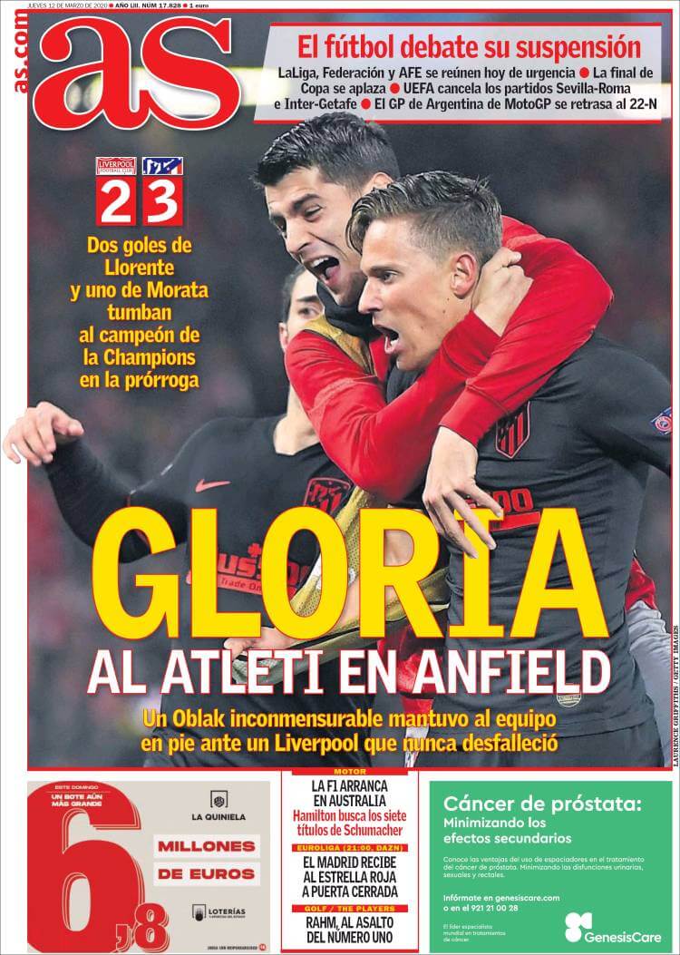 Portada Liverpool Atlético