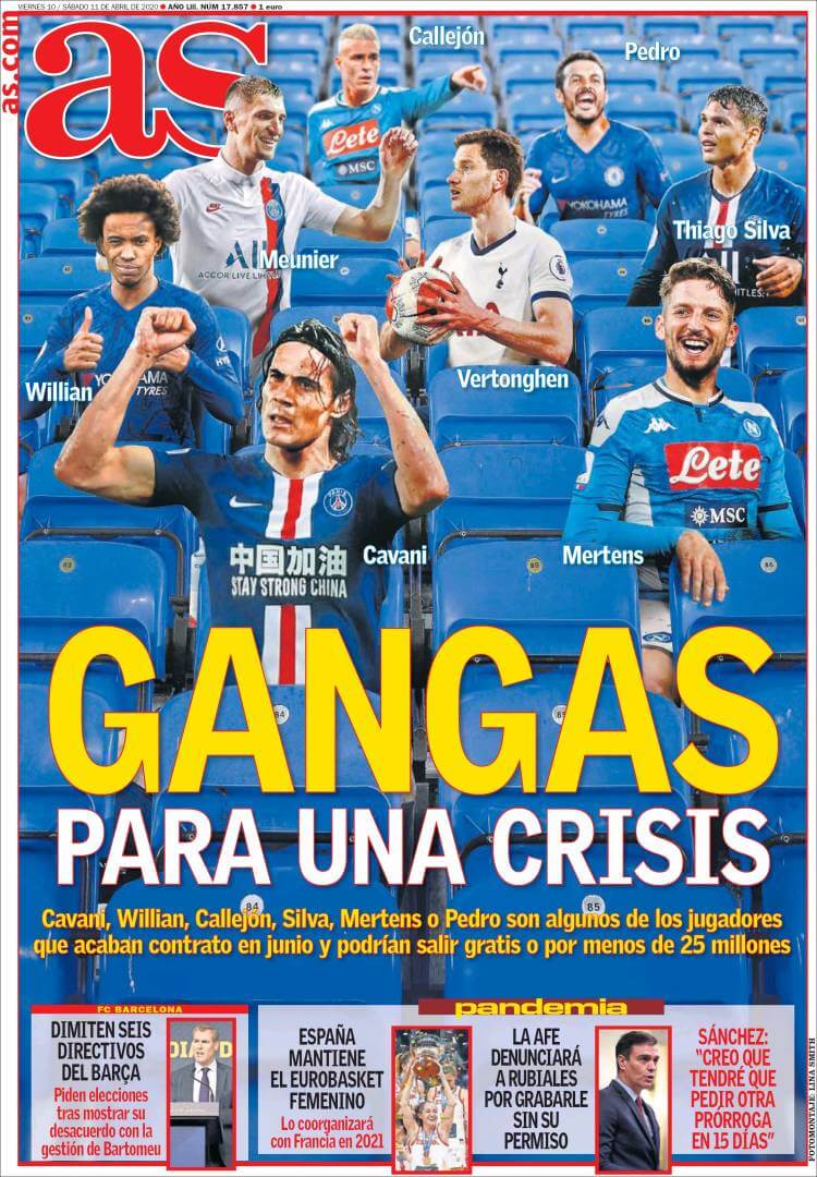 Portadas Diarios Deportivos Viernes 10/04/2020