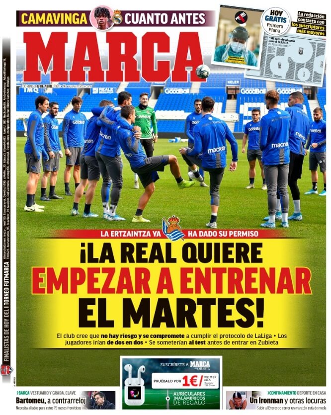Portadas Diarios Deportivos Domingo 12/04/2020