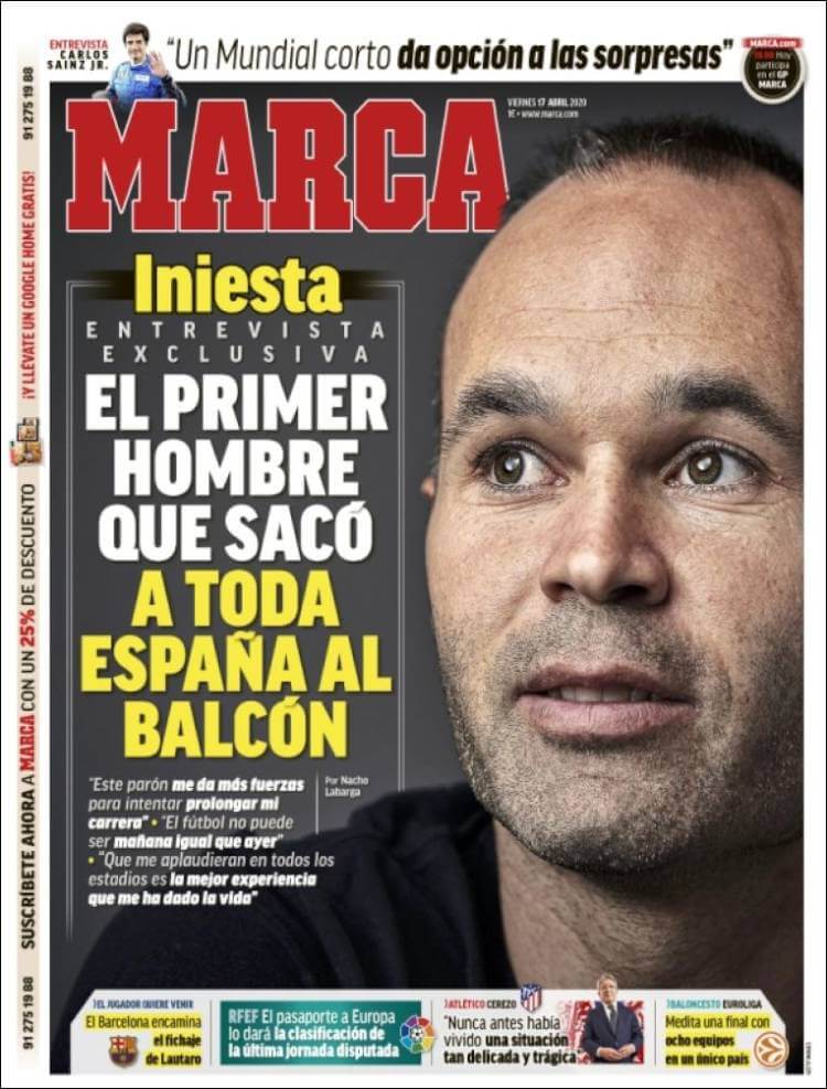 Portadas Diarios Deportivos Viernes 17/04/2020