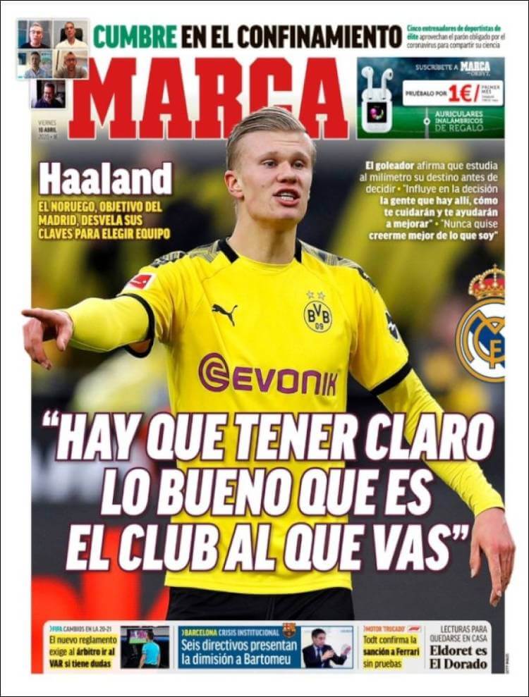 Portadas Diarios Deportivos Viernes 10/04/2020