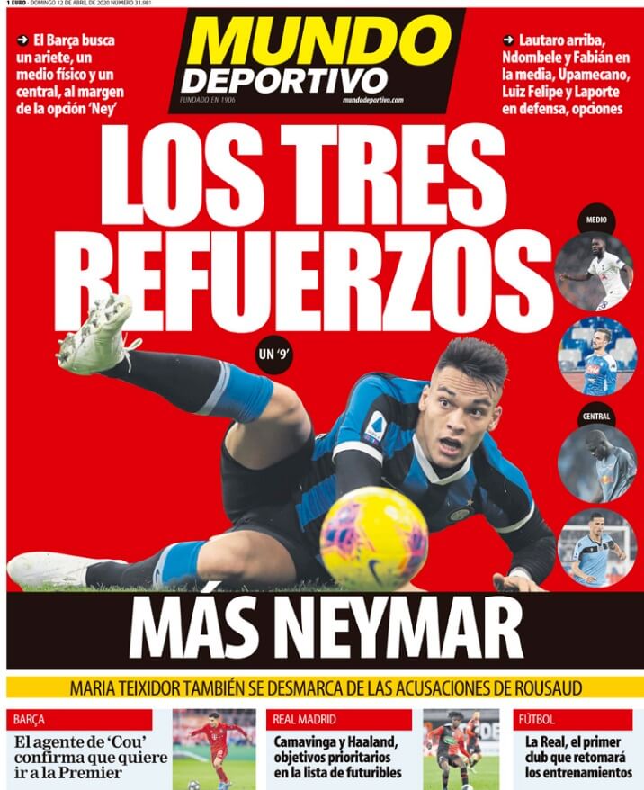 Portadas Diarios Deportivos Domingo 12/04/2020