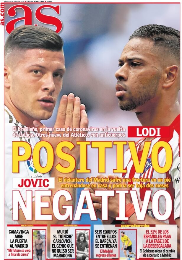 Portadas Diarios Deportivos Sábado 9/05/2020 