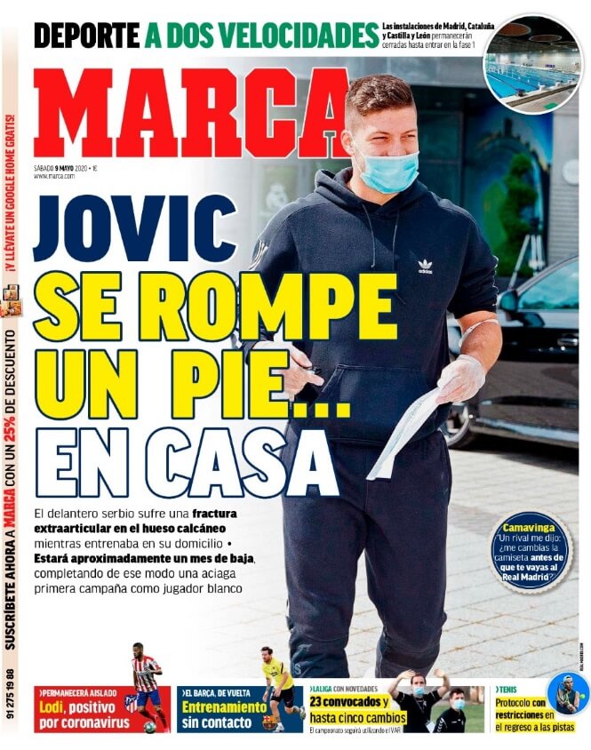 Portadas Diarios Deportivos Sábado 9/05/2020 