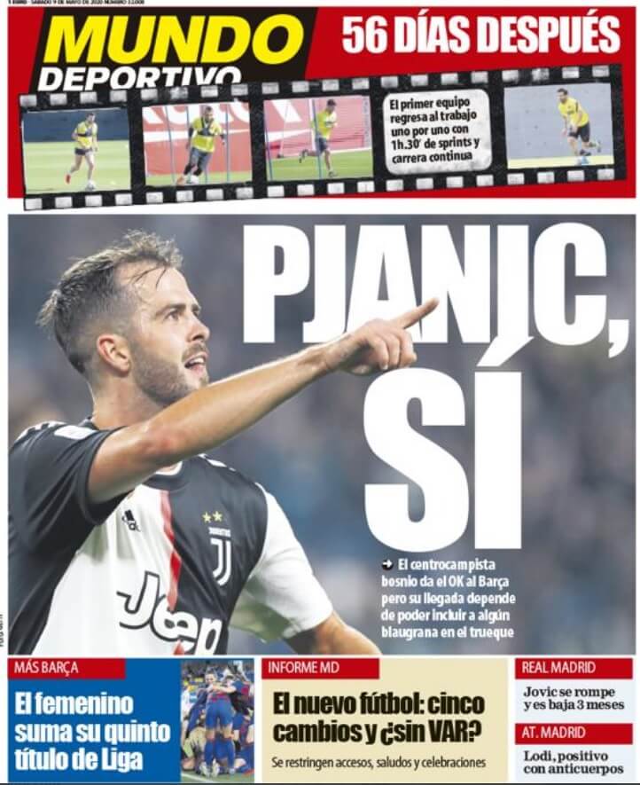 Portadas Diarios Deportivos Sábado 9/05/2020 