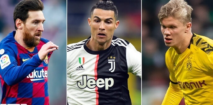 cristiano messi haaland