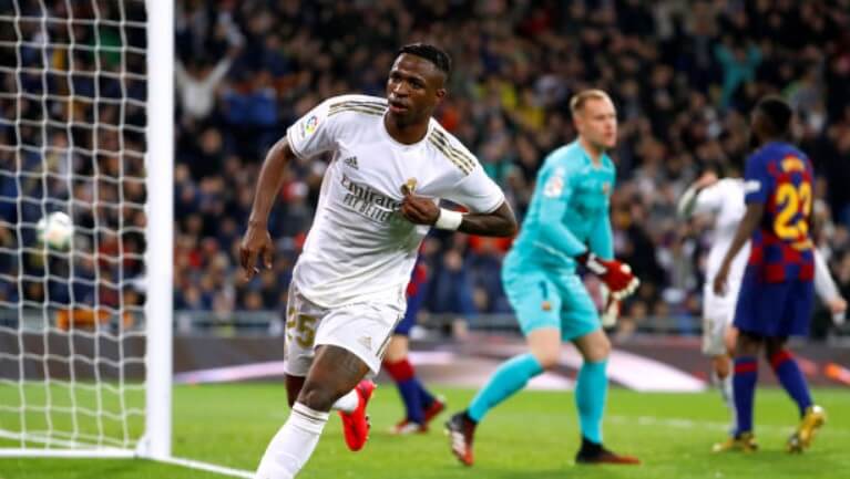 vinicius gol el clasico madrid barcelona 2020