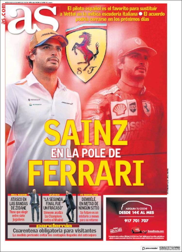 Portadas Diarios Deportivos Miércoles 13/05/2020