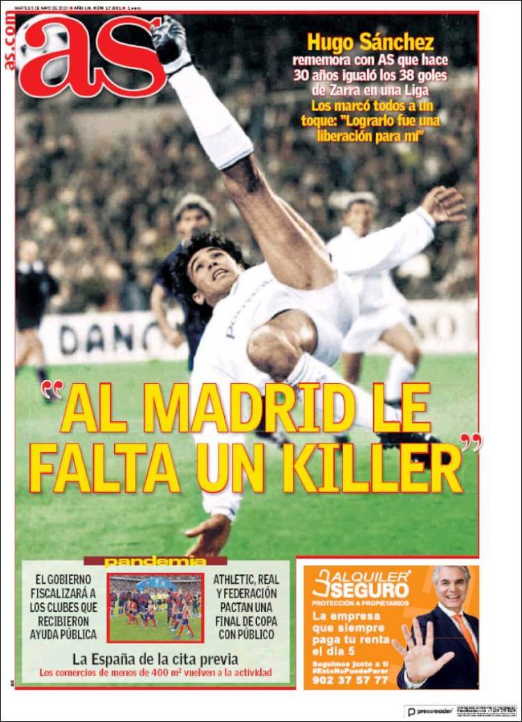 Portadas Diarios Deportivos Martes 5/05/2020