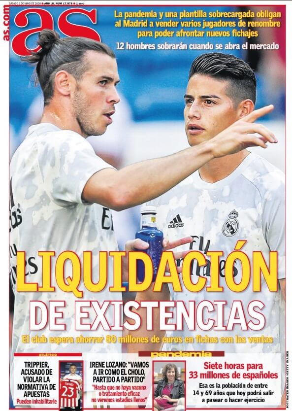 Portadas Diarios Deportivos Sábado 2/05/2020