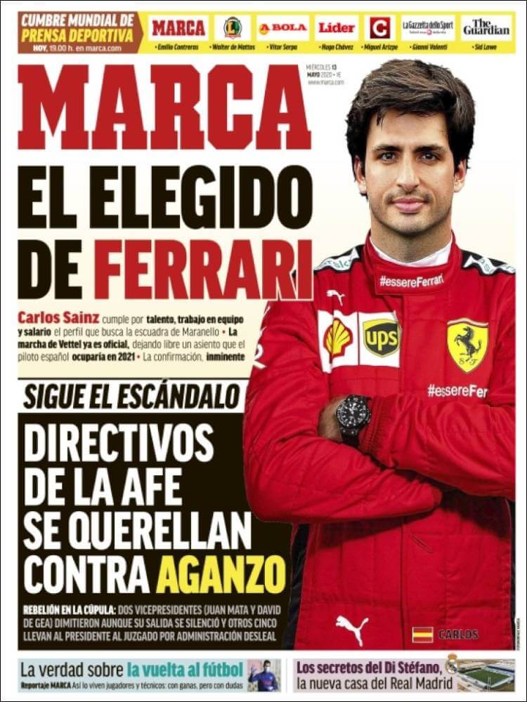 Portadas Diarios Deportivos Miércoles 13/05/2020