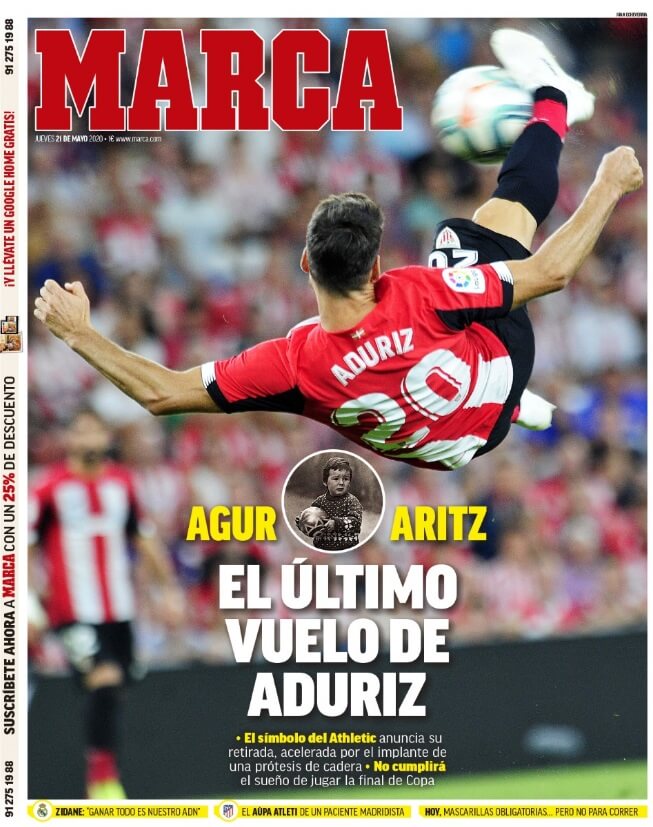 Portadas Diarios Deportivos Jueves 21/05/2020
