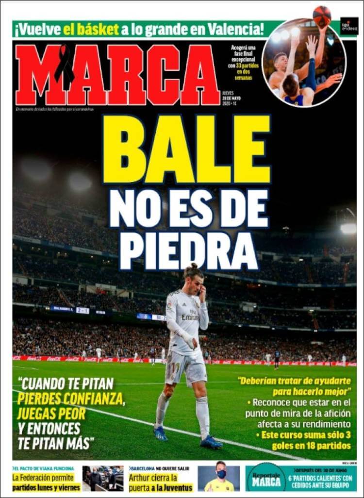 Portadas Diarios Deportivos Jueves 28/05/2020