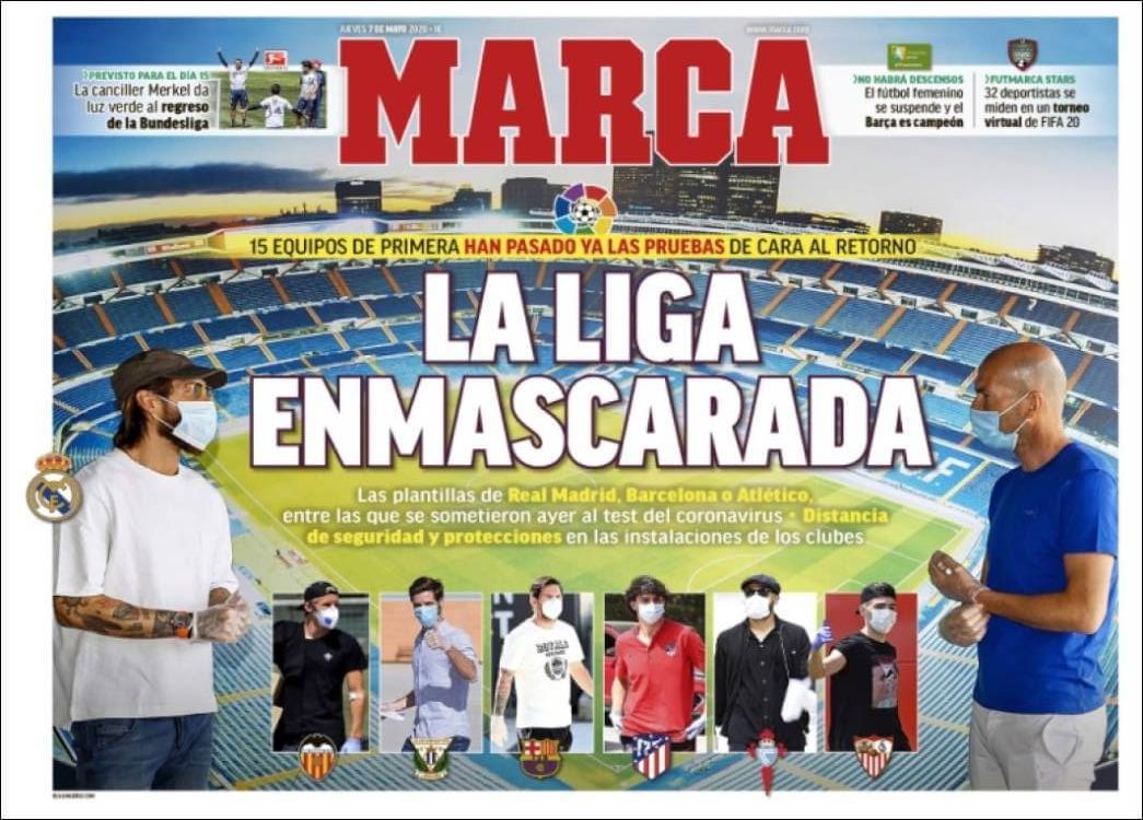 Portadas Diarios Deportivos Jueves 7/05/2020