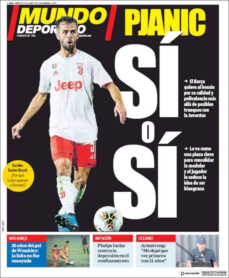 Portadas Diarios Deportivos Miércoles 20/05/2020