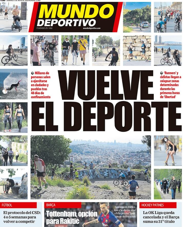 Portadas Diarios Deportivos Domingo 3/05/2020